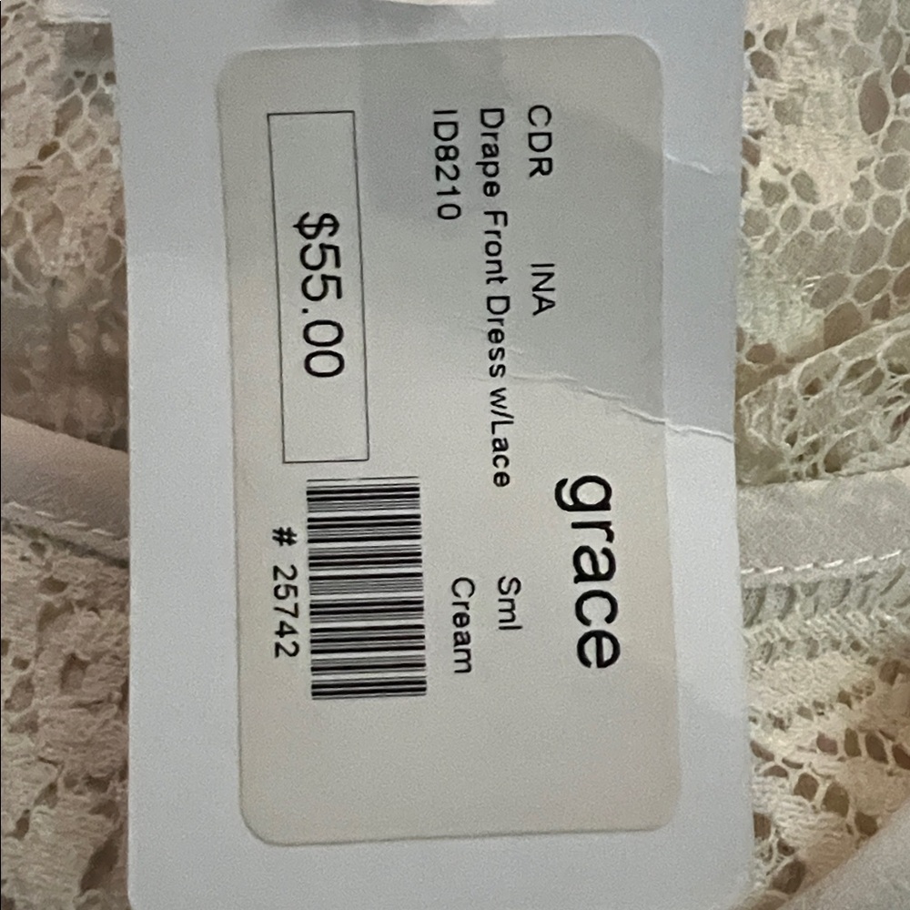 Aniina Cream Lace V-Neck Mini Dress Size Small Wedding Bridal Shower Cocktail - Picture 14 of 14